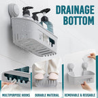 TAILI Shower Caddy Suction Cup, Heavy Duty Bathroom Organizer, Removable Shelves for Inside Shower, Shampoo, Waterproof Suction Plastic Storage for Bathroom Accessories Holder, Gray