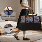 Collapsible Laundry Baskets, 95L Pop Up Laundry Hamper - Foldable Clothes Hamper with Shoulder Strap for Bedroom, Dorm, Apartment - Durable Tear-Resistant Storage Basket for Laundry, Kids Room (Black)