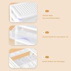 Gonice White Desk 4 Drawer Organizer, Plastic Small Drawer Storage, Desk Storage for Office and Home