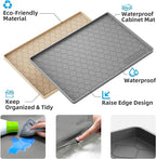 Silicone Under Sink Mat 22" x 19", kitchen Essentials and Gadgets, Shelf liner and Cabinet Protector, Home Organizers and Storage, Waterproof Bathroom Tray