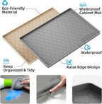 Silicone Under Sink Mat 31" x 19", kitchen Essentials and Gadgets, Shelf liner and Cabinet Protector, Home Organizers and Storage, Waterproof Bathroom Tray