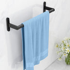 KLJKPA16 Inch Bathroom Towel Bar, Towel Racks for Bathroom Wall Mounted, Modern Heavy Duty Stainless Steel Hand Towel Holder, Single Bar, Black