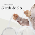 Handy Laundry Collapsible Mesh Pop Up Laundry Hamper 2-Pack, Wide Opening, Side Pocket, Space-Saving Foldable Basket for Clothes, Travel, Dorm, Kids Room, Breathable & Durable (White)
