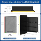 20x28 Inch Gold Recessed Medicine Cabinet with Mirror Metal Framed Surface Wall Mounted Bathroom Medicine Cabinet Mirror with Storage