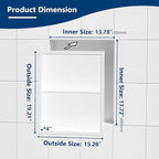 Medicine Cabinet Recessed, Medicine Cabinet Without Mirror, 304 Stainless Steel Medicine Wall Niche with Double Shelves, Matte White