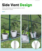 Quictent Mini Greenhouse, Portable Quick-Setup Small Tabletop Waterproof UV Protected PVC Cover Shelter for Outdoors/Indoors W/ Raised Base for Garden Plant Seed Starting, 8 Stake, 95"x36"x36", Clear