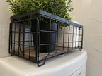 Metal Wire Storage Basket Bin for Toilet Paper, Coffee Pod cups, Towel, Shampoo, Toilet Tank Tray Decor Box, Kitchen basket for Countertop Cabinet, Bathroom Organizer- Black