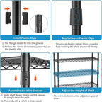 Over Washer and Dryer Shelves,Heavy Duty Laundry Room Storage Organization Clothes Drying Rack,5 Tier Adjustable Height Wire Shelving and Wire Basket with Hanger Rod&Hook,Space Saving Shelf | Heavy Duty, Clothes Drying Rack, Adjustable Height, Hanger R...