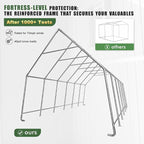 Portable Garage, 13 x 24 FT Heavy Duty RV Carport Canopy, Reinforced Steel A-Frame Truck Ports, Weatherproof All-Cover Outdoor Metal Garage Car Shelter, Superior Resistance to Tearing and Weathering