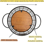 Coffee Pod Holder, Large Capacity K Cup Holder Organizer,Big Metal Capsule Storage Basket with Wooden Base, Coffee Bar Decor Station Accessories for Kitchen Counter Office Desktop (Black)
