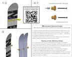 Grassracks Nubbins - Bamboo Flush Ski Wall Mount & Snowboard Wall Mount - Ski Rack & Snowboard Rack