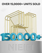 Nieifi Corner Shower Shelves Stainless Steel, Adhesive Shower Caddy Basket Rack with Hooks, Rust Proof for Bathroom Shelf Shampoo Holder (Golden, 2 Pack)