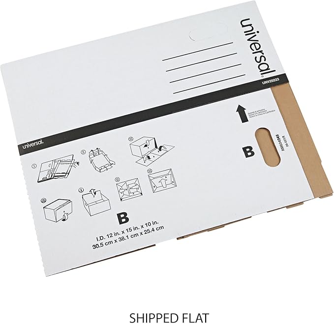 Universal Economy Storage Box, Lift-Off Lid, Letter/Legal, White, Case of 12 (95223)