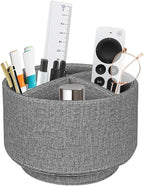 Pen Holder for Desk Organizers and Accessories, 360 Swivel TV Remote Control Holder for Table, Nightstand Organizer Caddy for Office Supplies/ Media Controllers, Bedside Decorations for Living Room