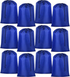 Woanger 12 Pack 28 x 45 Inch Extra Large Laundry Bags Bulk Washable Travel Laundry Bag with Drawstring Closure Large Dirty Clothes Organizer for College Dorm Home Hotel Camping(Blue)