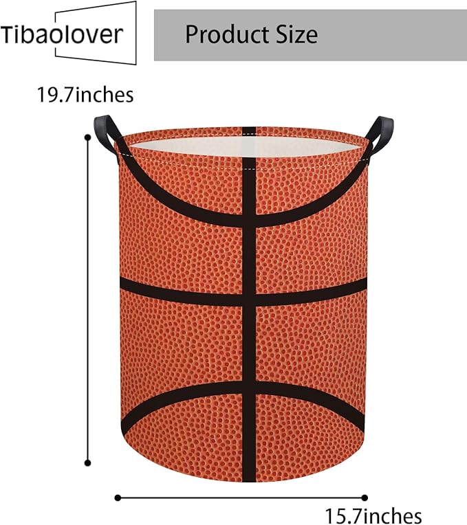 Basketball Kids Laundry hamper Baby Hamper for Nursery Boys Kids Hamper Room Decor for Home(Basketball Pattern)