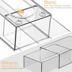 Desk Organizer with 14 Drawers, FODIENS 14 Packs Acrylic Stackable Desktop Storage Drawer Makeup Organizer, Clear Craft Storage Box Cabinets for Office Vanity Countertop Bathroom Bedroom
