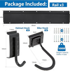Sinoer Bike Storage Rack,Bike Wall Rack, 6 Bike Rack Wall Mount bicycle rack for garage Garage Organize,Vertical Bike Rack-5 Helmets Hook