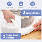 12 Inch Cake Carrier with Lid and Handle – Heavy-Duty Cake Container for Baking Events & Outdoor Trips | Adjustable Height,Portable Food Cake Carrier Storage Solution for Picnics & Camping