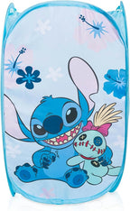 Jay Franco Disney Lilo and Stitch Pop Up Hamper - Mesh Laundry Basket/Bag with Durable Handles - Storage for Clothes and Toys