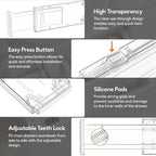 Lifewit 12 Pack 4" High Drawer Dividers 28-43.5cm/11-17" Adjustable Drawer Organizer for Clothes/Utensils, Expandable Drawer Organizer in Dresser/Kitchen/Bedroom/Office Organization & Storage Clear