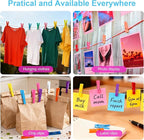 128 Pcs Colored Clothespins 10 Color, Colored Clothes Pins Wooden (68 Pcs 2.9 Inch Large Wooden Clothespins 60 Mini Clothespins), Clothes Pins for Classroom