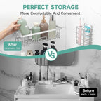 Veken Shower Caddy 6-Pack, Family Choice Award Winner, Large Wall Mounted Shower Rack, Bathroom Shelves Over Toilet, Organizer Storage Accessories with Soap Dish&Toothbrush Holder