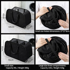 Pop Up Laundry Hamper,Collapsible Laundry Baskets,6-Piece Tear-proof Laundry Basket,Laundry Basket with enhanced handle oldable Mesh Storage Bin for Home, Dorm, Travel (Black)