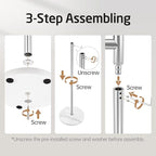KES Free Standing Towel Racks for Bathroom, 3 Swivel Bars 40-Inch Bath Towel Rack Stand with Weighted Marble Base, Premium 18/8 Stainless Steel Polished Finish, BTH219
