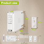 13.9 ft TPU Retractable Clothesline for Indoor & Outdoor – Heavy‑Duty Windproof Wall‑Mounted Drying Line with Separate Hanging Holes for Faster Drying, Ideal for Home, Balcony & Garden