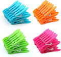 48 Packs Colorful Plastic Clothespins Hangers Clips Clothes Pins Heavy Duty Laundry Clothes Pins Clips with Springs, Air-Drying Clothing Pin Set