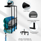 Camping Chairs Storage for Garage - Metal Camping Chair Wall Holder for Garage Organization, Camping Chair Storage Racks with 3 Hooks, Beach Chair Umbrella Wall Storage Rack