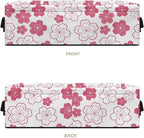 Storage Bin Toilet Paper Basket Multi-purpose Long Organizer Bins Small Kitchen Bathroom Small Items Storage Baskets Cubes Home Decorations Accessories, Cherry Blossom Pink White