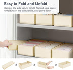 DIMJ Drawer Organizer Clothes - Underwear Organizer Small Sock Organizer Closet Organizers and Storage Box Dresser Drawer Dividers for Baby Clothes, Bra, Socks, Belt, Tie, Set of 9, Beige