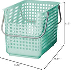 Like-it │SCB-6 │Daily use inside or outside. Movable handles make it easy to carry around. | Portable large basket for kitchen, laundry and kids room. | 18.7 x 12.2 x 15.47" | Mint blue | 10.57 gal
