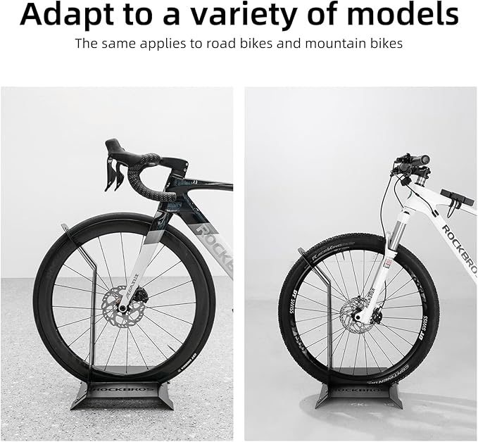 ROCKBROS Bike Stand Rack Bike Standing Bike Stand Floor Bike Stands For Indoor Storage Garage Bike Rack L - Shaped Carbon Steel Multi - Bike Compatible