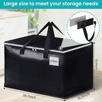Extra Large Moving Boxes-Moving Bags with Zipper, Carrying Handles and Tag Pocket-Moving Supplies for Space Saving-Totes for Storage - for moving, Storage, Camping and Travel 125L-10 Pack