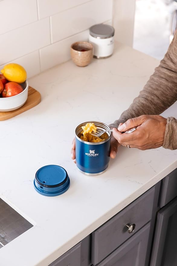 STANLEY Adventure To-Go Food Jar | Vacuum Insulated Food Container | Wide Mouth Screw On Lid | Packable for Travel | Stainless Steel with Leakproof Lid | BPA-Free