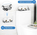 Toilet Paper Storage Holder, Bathroom Tray for Counter, Metal Vanity Tray for Candle Perfume Makeup, Coffee Table Bar Toilet Tank ToothbrushTray, Kitchen Countertop Organizer for Sponge Holder