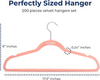 SereneLife 200 Pack Velvet Hangers - Non-Slip Felt Hangers with 360° Swivel Hook, Space-Saving, Ultra-Thin, Lightweight for Shirts, Sweaters, Hoodies, Kids Clothes & Dresses