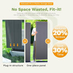 Patiowell 4' x 4' Outdoor Storage Shed with Floor, Plastic Shed Outside Resin Tool Shed with Window and Lockable Door for Backyard Garden Patio Lawn, Deep Gray