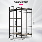 TONGMO Motorcycle Gear Rack, Heavy Duty Helmet Stand, Large Motorcycle Gear Storage Rack for Helmet, Jacket, Boots & Riding Accessories