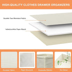Clothes Organizer, Storage Drawer, 12 Piece Fabric Drawer Organizer Foldable Wardrobe Divider for Clothing, Underwear, Socks, Bra and Scarf, Home Storage Box in Drawers and Closet