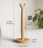 Cute Wooden Paper Towel Holder Stand - Kitchen Paper Hanger Rack Bathroom Towel Roll Stand Organizer Simply Standing Countertop Paper Roll Holder, Bird
