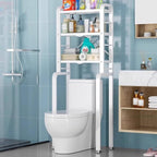 Over-the-toilet Storage, Over Toilet Storage Shelf, Toilet Storage Rack, Adjustable Layer Height, Portable Lock Design, Classified Storage, Suitable for Bathroom, Toilet and Laundry Room(White)