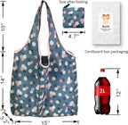 Reusable Grocery Bags, 6 Pack 50Lbs Foldable Fashion Washable Shopping Bags, Large Boho Tote Bags For Groceries, Bulk Market Cloth Storage Bags, Utility Aesthetic Personalized Gifts For Women