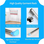 Portable Travel Garment Rack, Compact Stainless Steel Foldable Mini Drying Clothes Rack for Travel, Camping, Hotel Room, Laundry, Dance Costume, Indoor, Outdoor (Regular)