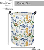 Ocean Kids Laundry Basket Baby Hamper Sea World Toy Storage Bin for Boys Room Decor Baby Nursery Hamper Gift Baskets for Bedroom Bathroom(Ocean)