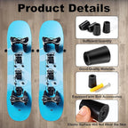 4pcs Vertical Ski Hanger, Ski Wall Mount Holder Vertical Wall Mount Hanger Ski Rack with Screws Expansion Anchors Vertical Snowboard Storage to Safely Display Your Ski Snowboard(Black)