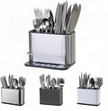 Utensil Holder,Stainless Steel Caddy Counter,Spoon holder,4 Compartments Silverware Caddy,Capacity Flatware Spoon Fork Tool Cutlery Holder